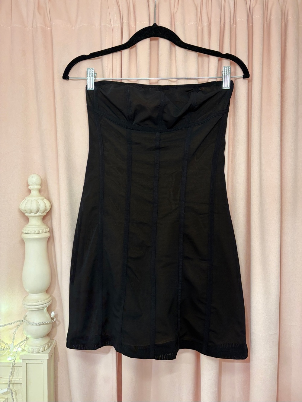 Strapless Black A-Line Dress